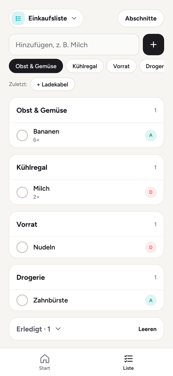 Kinder, Listen, Erinnerungen