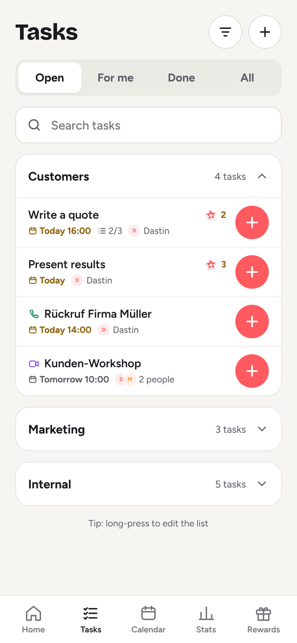 To-dos for teams