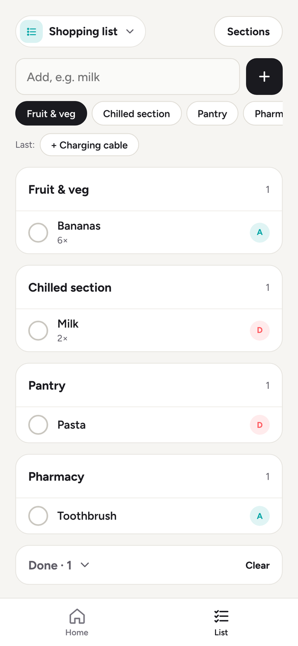 Kids, lists, reminders